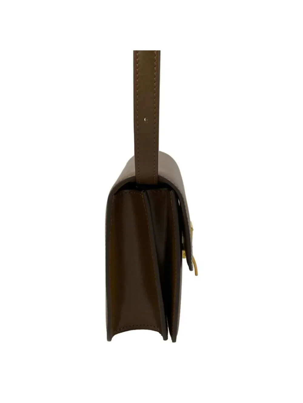 Celine Shoulder Bag Teen Classic Dark Brown Leather